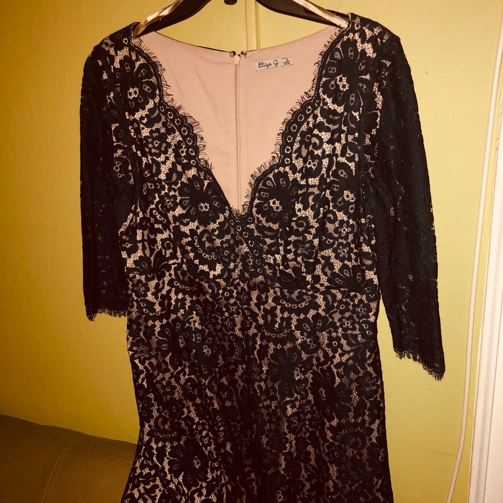 Low cut evening dress